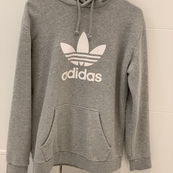 Adidas Long Grey Hoodie - Picture 1 of 3